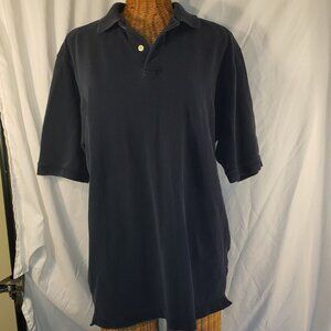 Faded Glory Men's Classic Fit Navy Blue Pique Polo Shirt, Size L